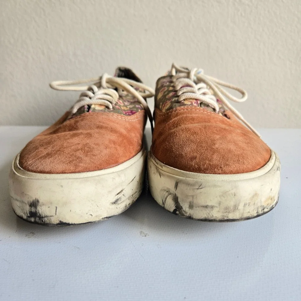 Vans California Era Decon Mens 12 Mocha Bisque Suede Floral Mix Sneakers Low Top